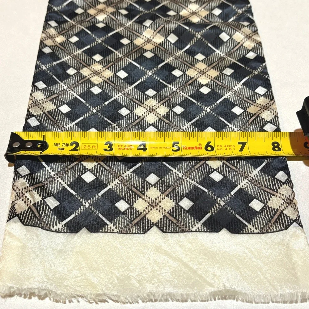 vTG Oscar de la Renta Accesory Street Men Silk Wool Scarf Japan Formal Classic